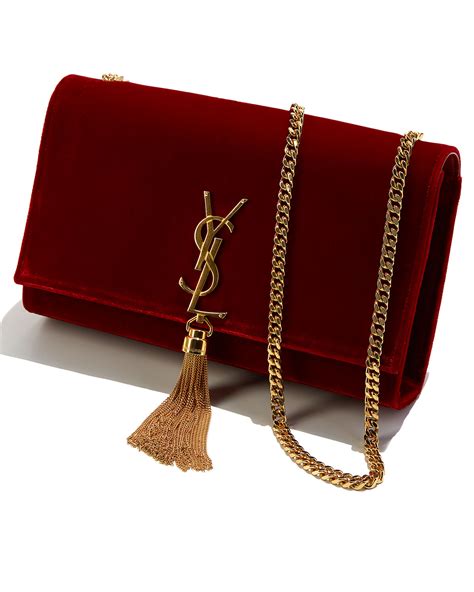 ysl clutch red velvet|YSL monogram clutch.